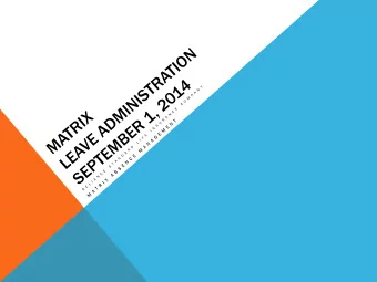 MATRIX/RELIANCE STANDARD LIFE INSURANCE COMPANY  Reli  liance is  is the  he new carrier fo  for