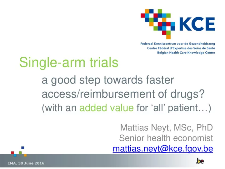 single arm trials