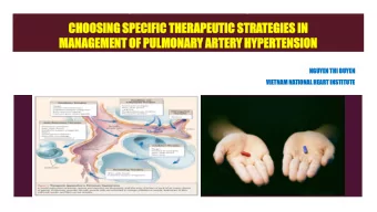 CHOOS  OOSING  ING SPECIFIC  IFIC THERAPEUTIC  RAPEUTIC STRATEGIES  TEGIES IN  MA  MANAGE  NAGEMENT