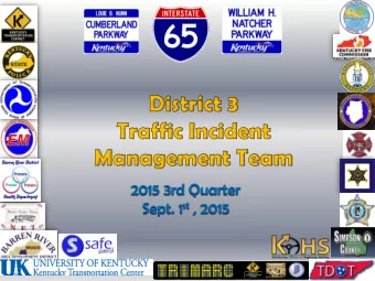 2015 3rd Quarter Sept. 1 st , 2015 Agenda  Sept. 1, 2015  Welcome / Introductions  Update