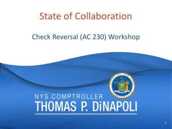 State of Collaboration  Check Reversal (AC 230) Workshop  1  1  AC-230  THE SALARY REVERSAL &amp;
