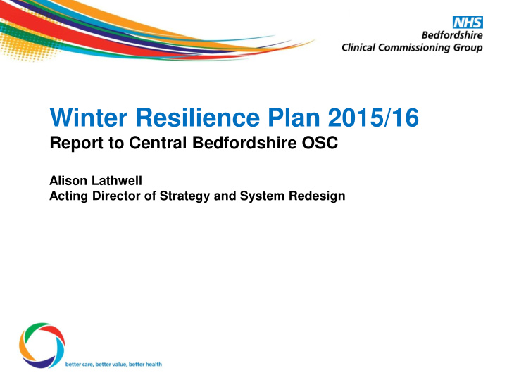 winter resilience plan 2015 16