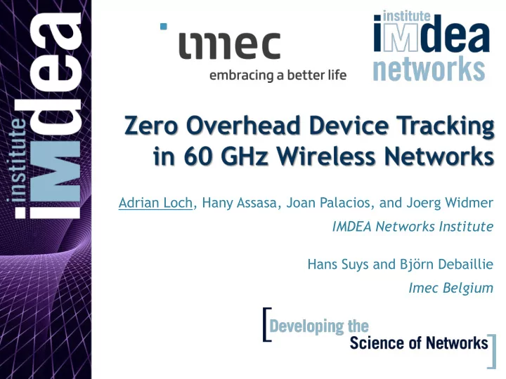 imdea networks institute