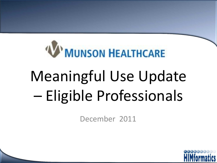 meaningful use update