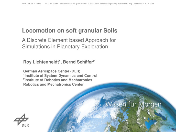 locomotion on soft granular soils
