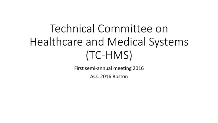 technical committee on
