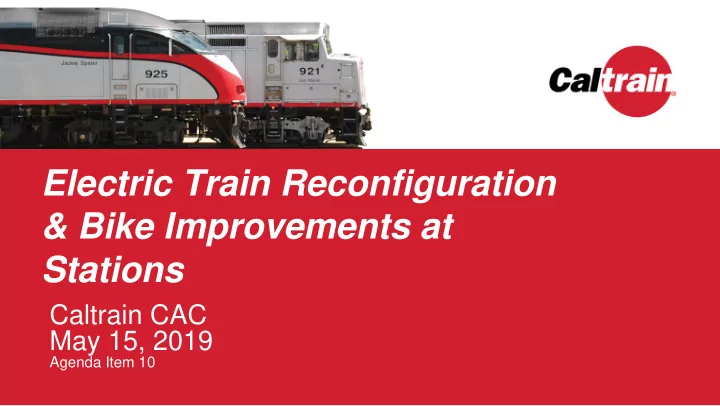 electric train reconfiguration