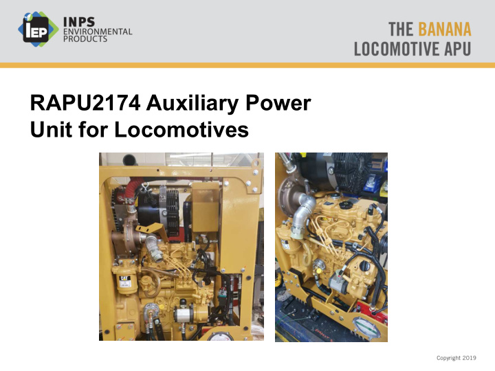 rapu2174 auxiliary power unit for locomotives
