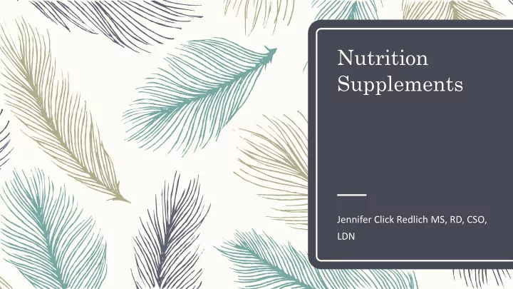 nutrition