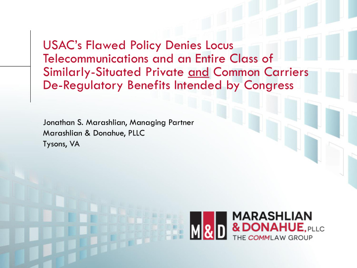 de regulatory benefits intended by congress