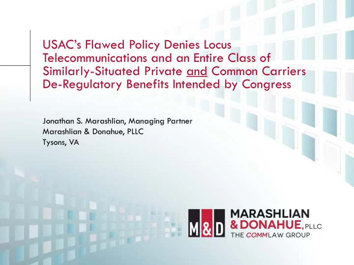 de regulatory benefits intended by congress