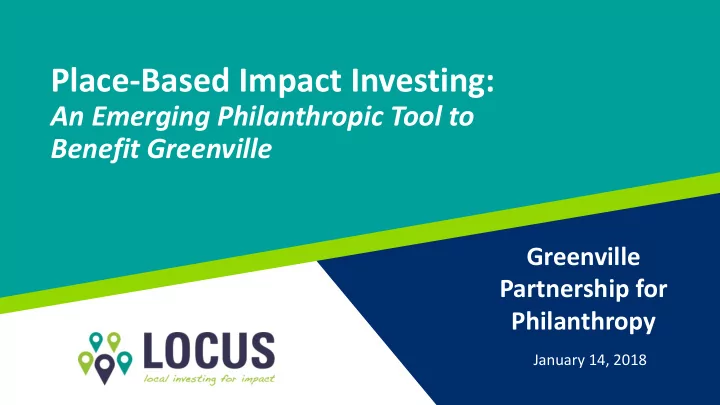 place based impact investing