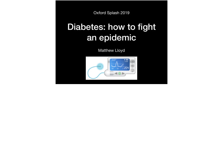 diabetes how to fight an epidemic