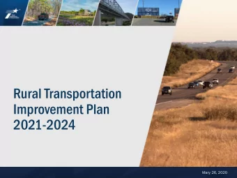 Rural Transportation  Improvement Plan  2021-2024  May 26, 2020  2021-2024 Rural TIP  Mary 26, 2020