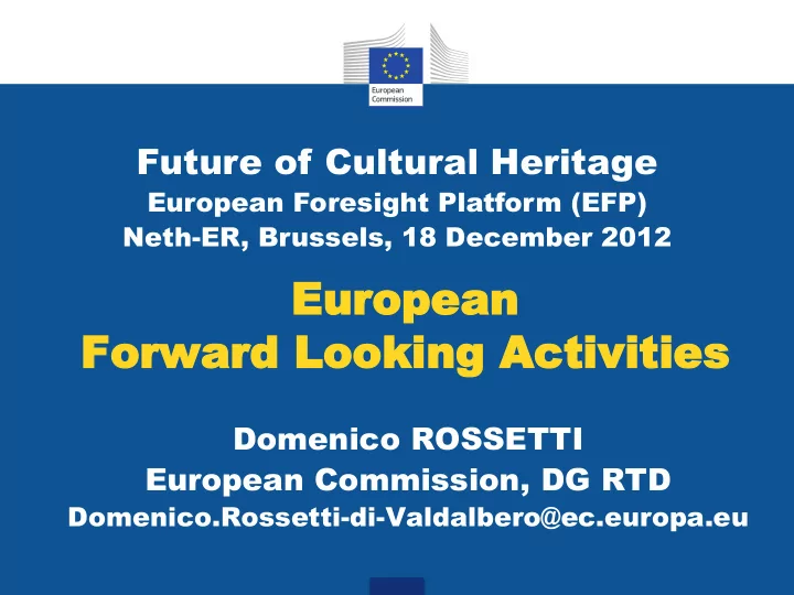 forward looking act forward looking activities ivities