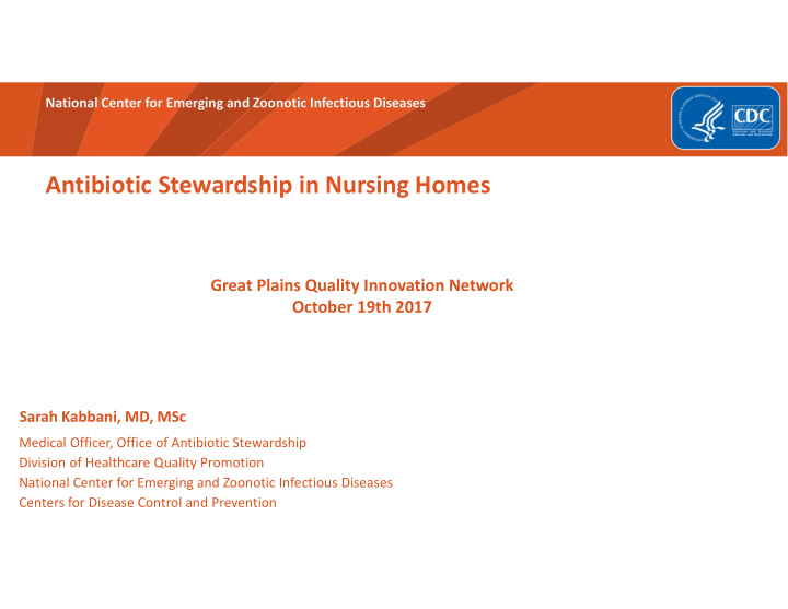 antibiotic stewardship in nursing homes