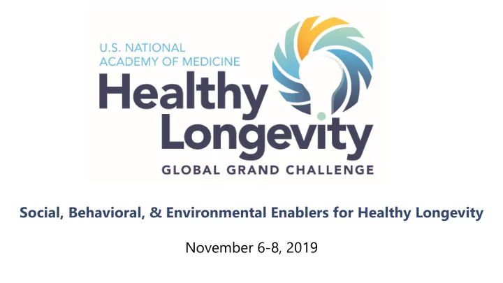 social behavioral environmental enablers for healthy