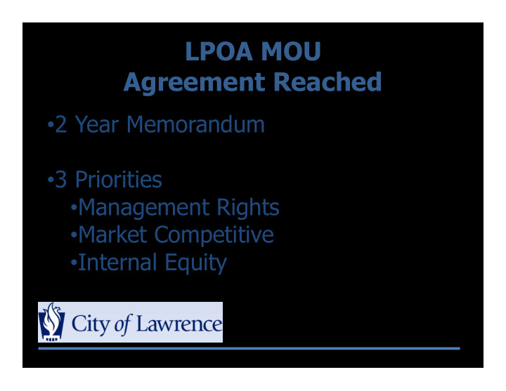 lpoa mou agreement reached