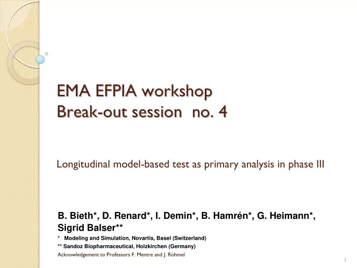 ema efpia workshop ema efpia workshop break out session