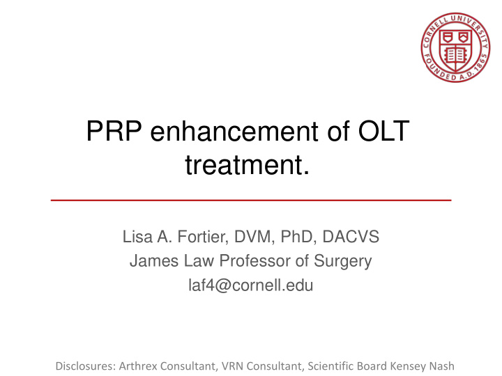 prp enhancement of olt treatment