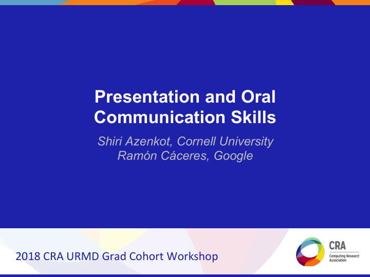 presentation and oral communication skills