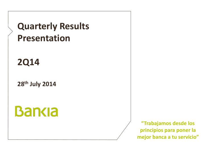 quarterly results presentation 2q14