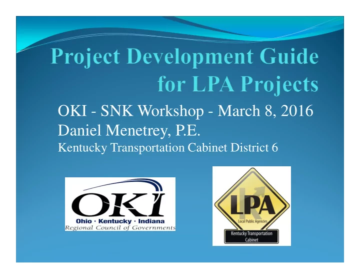 oki snk workshop march 8 2016 daniel menetrey p e