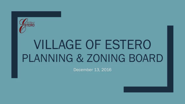 village of estero