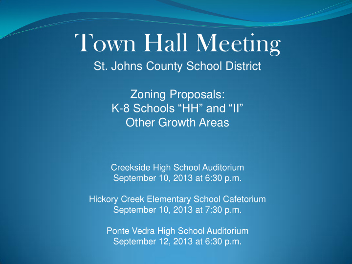 town hall meeting