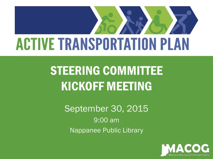 steering committee kickoff meeting