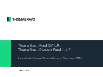 Thoma Bravo Fund XIV, L.P.  Thoma Bravo Discover Fund III, L.P.  Presentation to Employees'