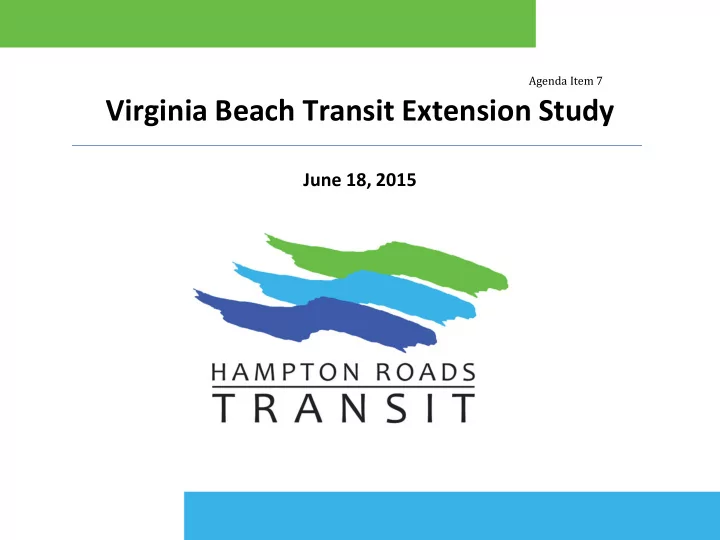 virginia beach transit extension study