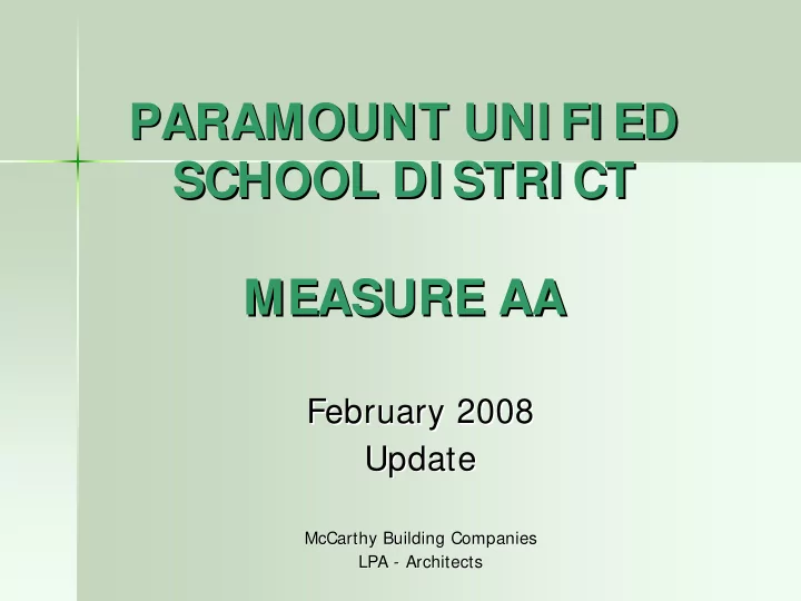 paramount uni fi ed paramount uni fi ed school di stri ct