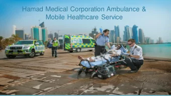 Hamad Medical Corporation Ambulance &amp;  Mobile Healthcare Service  Mobile Healthcare embraces
