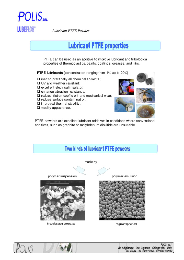 lubricant ptfe powder