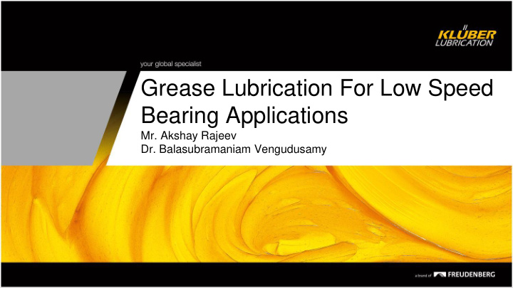 bearing applications