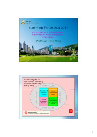 eLearning Forum Asia 2011  e-School Project in a Hospital-based  e School Project in a Hospital