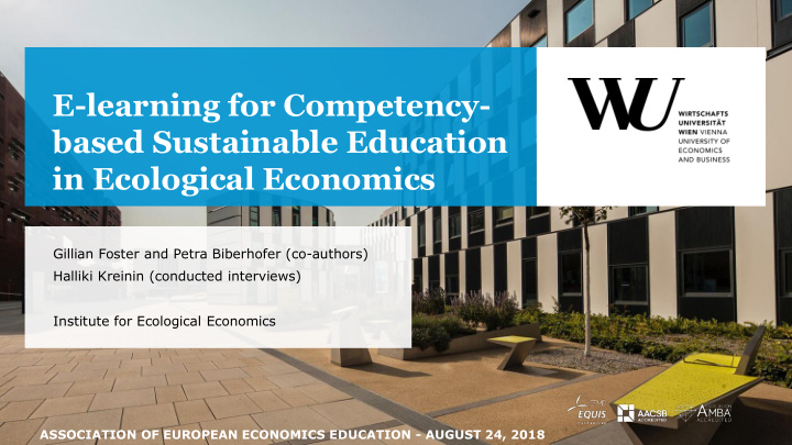 e learning for competency based sustainable education