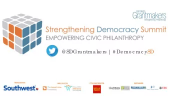 @ SDGra ntma ke rs | # De mo c ra c ySD  Up Ne xt Spoke n Word Pe rforma nc e  Mo ve me nt BE