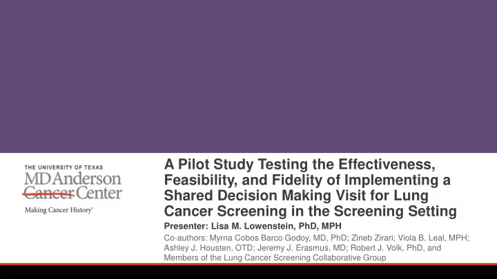 a pilot study testing the effectiveness feasibility and