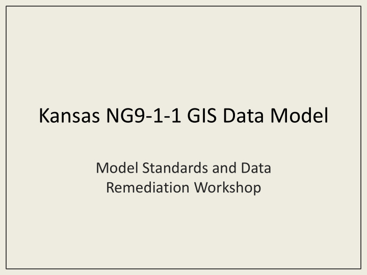 kansas ng9 1 1 gis data model