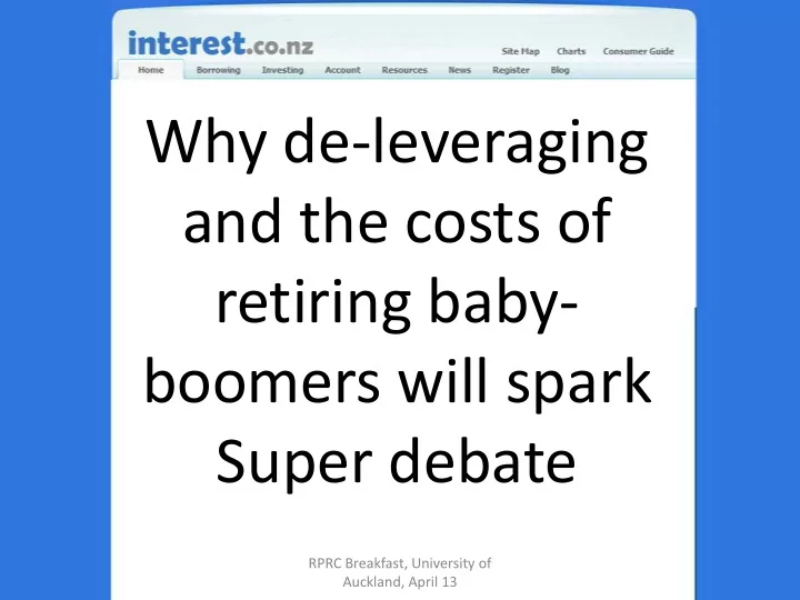 and the costs of retiring baby