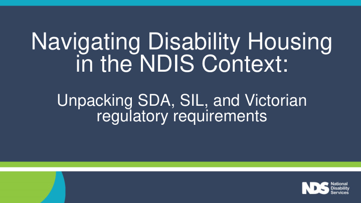 navigating disability housing in the ndis context
