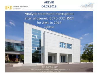 Dr. Bjrn Jensen  Klinik fr Gastroenterologie, Hepatologie und Infektiologie