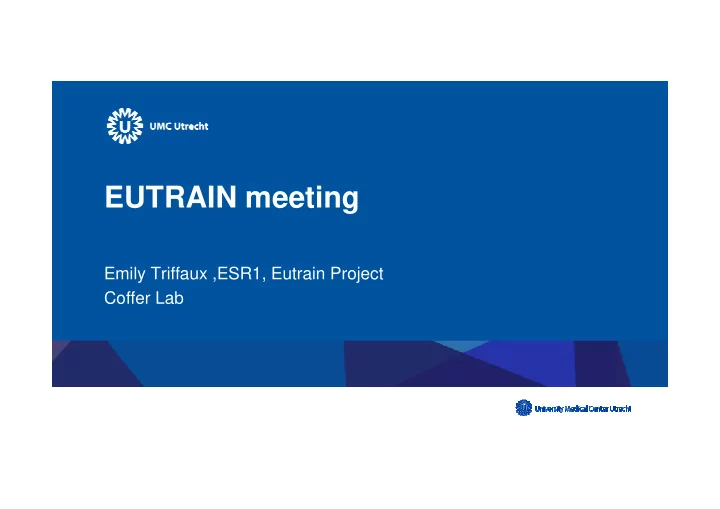 eutrain meeting