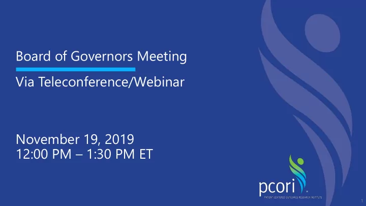 via teleconference webinar november 19 2019