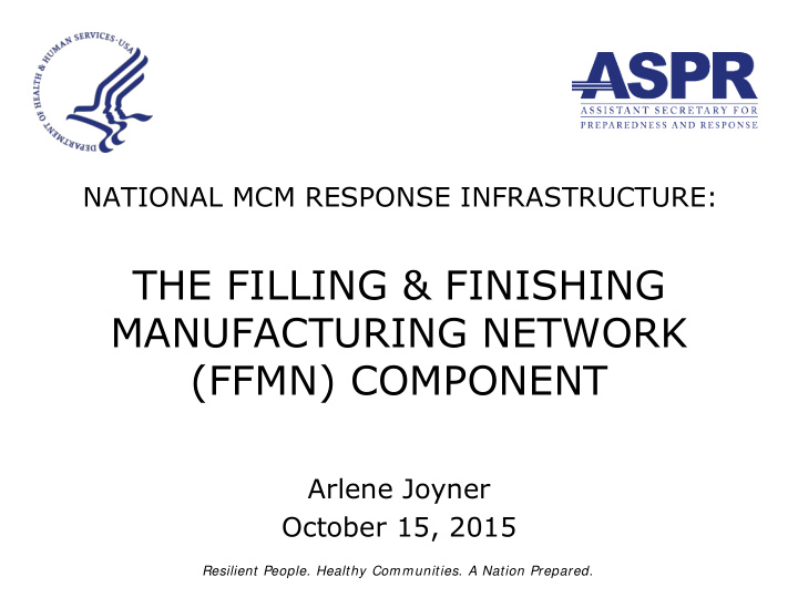 the filling finishing manufacturing network ffmn component