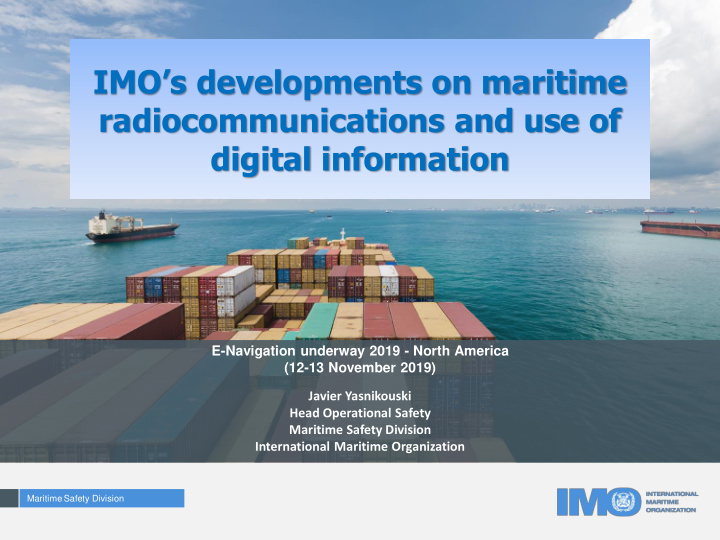 imo s developments on maritime