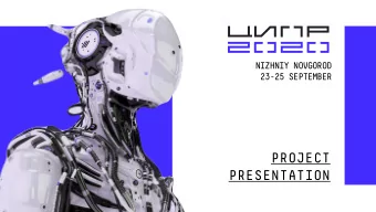 PROJECT  PRESENTATION  CIPR2020  CIPR (di  CI  (digital indu  dustry of indu dustrial Russia)