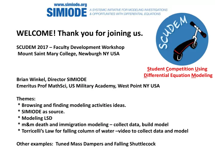 welcome thank you for joining us
